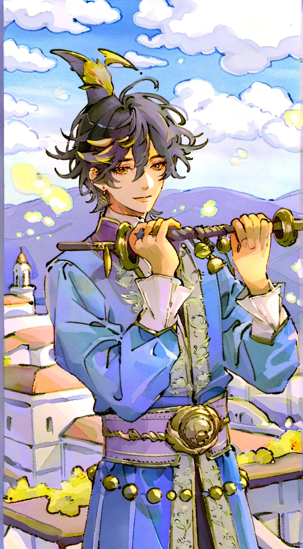 ai character: Bell ringer background