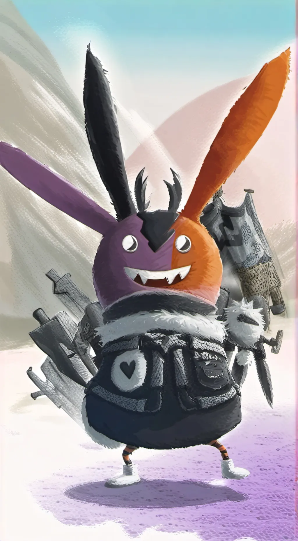 ai character: Sprunki hates Gray background