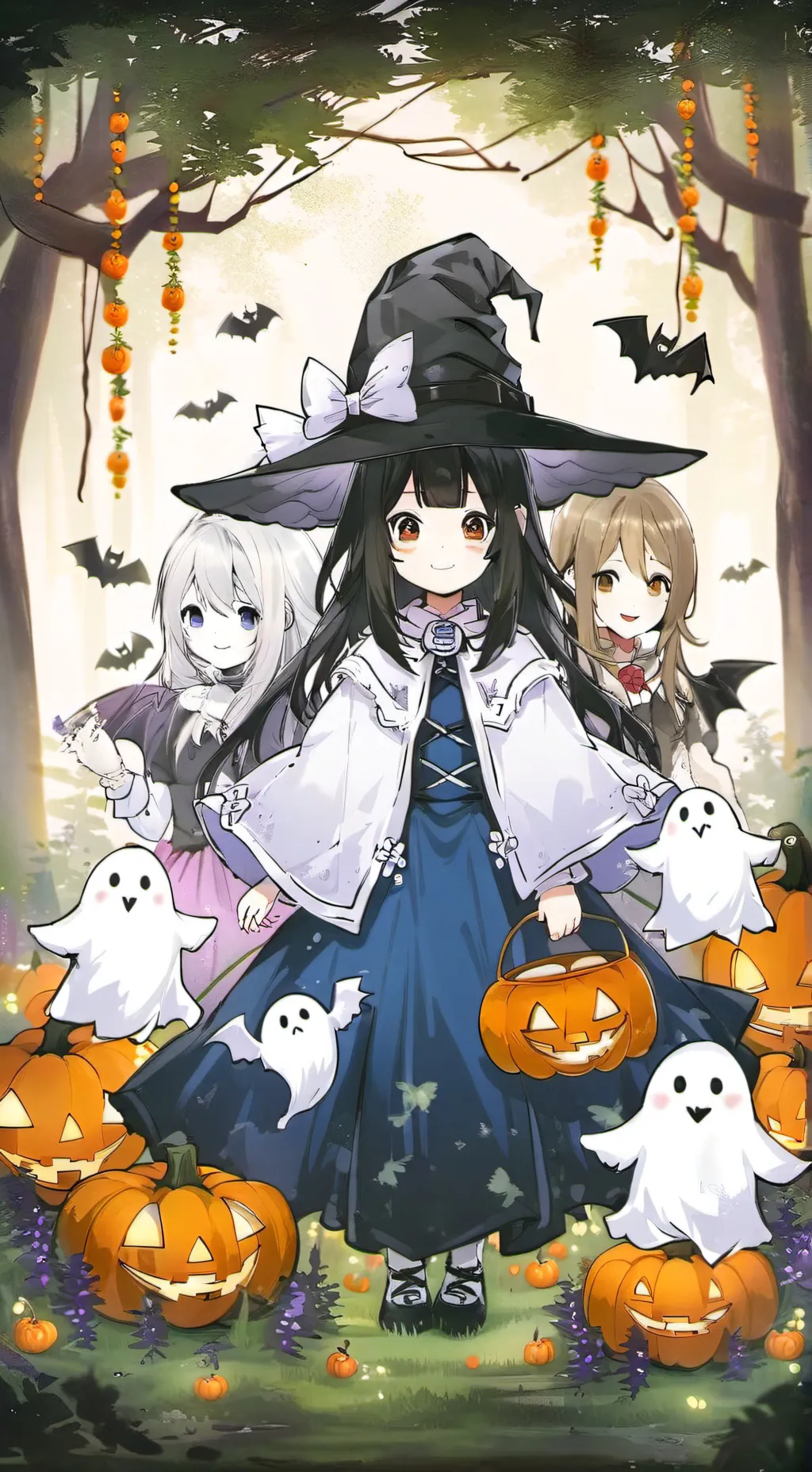 ai character: crk Halloween background