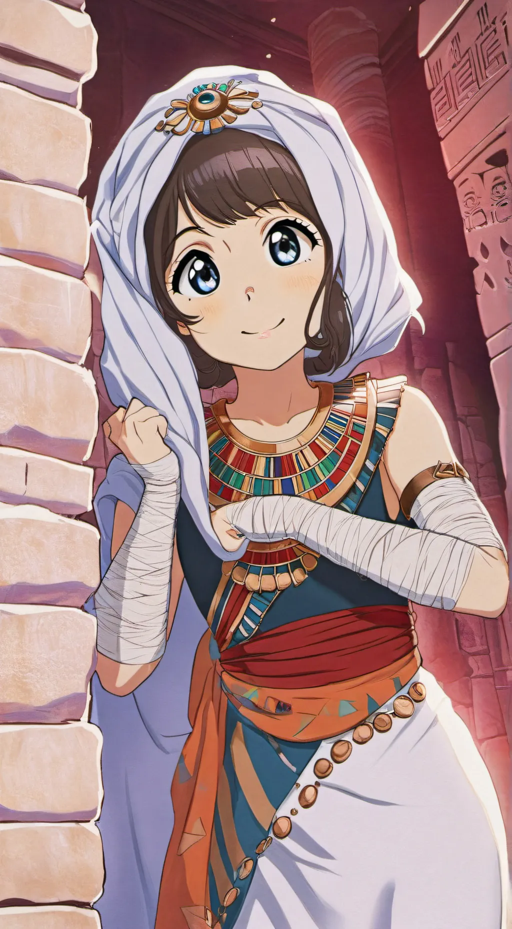 ai character: TamaradisfrazadM background