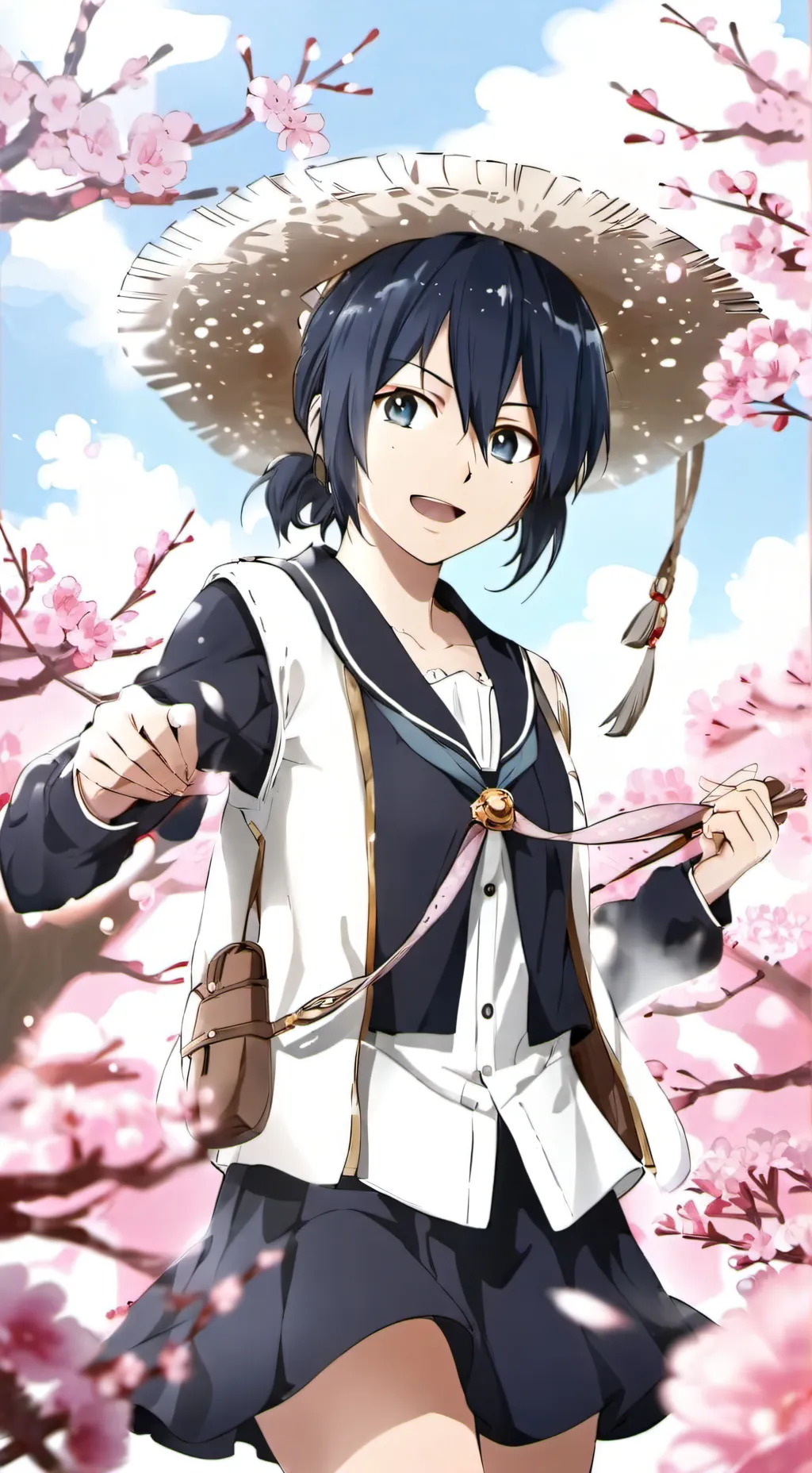 ai character: petit soeur  grey background