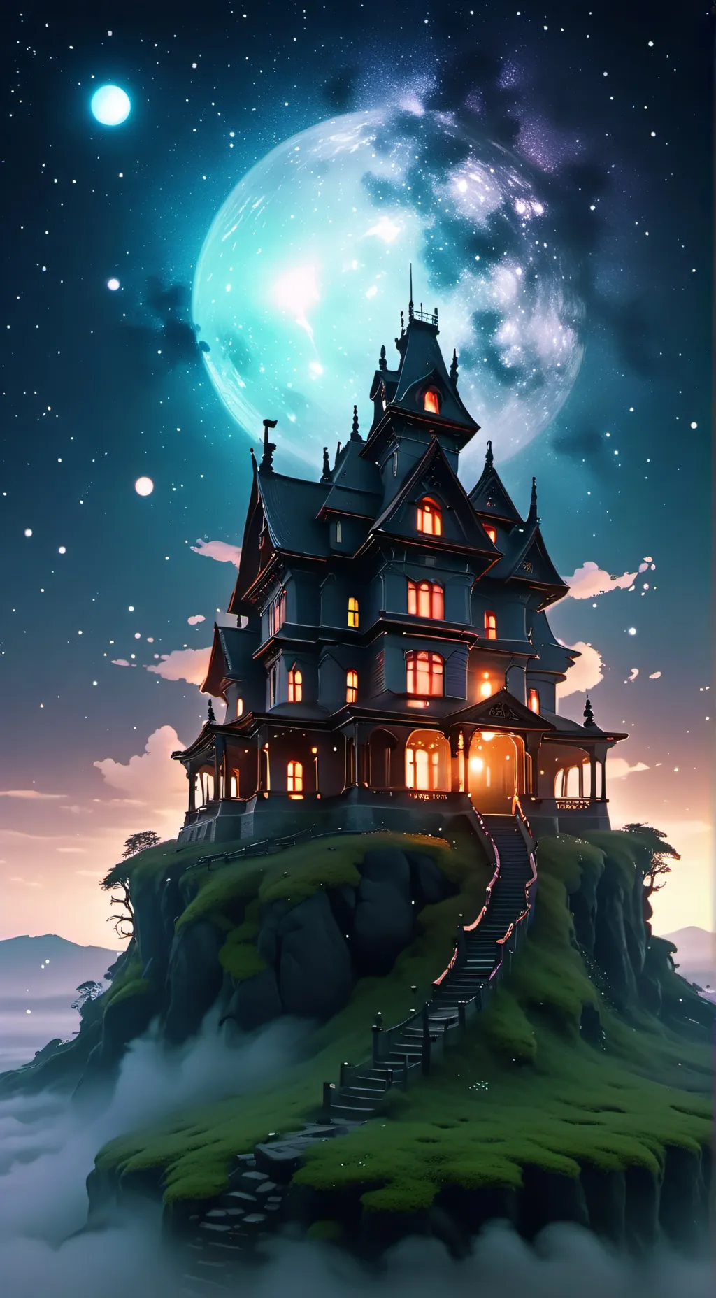 ai character: fs haunted house  background