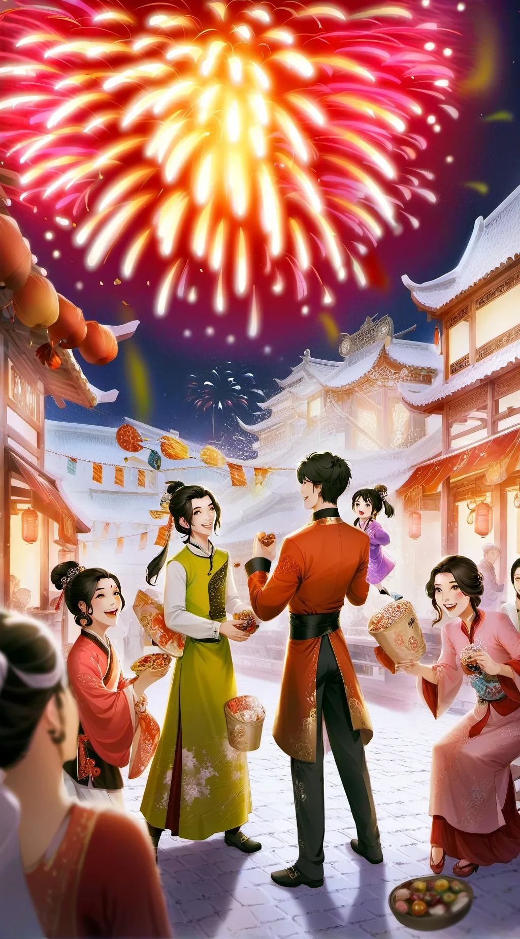 ai character: KNY New Year? background