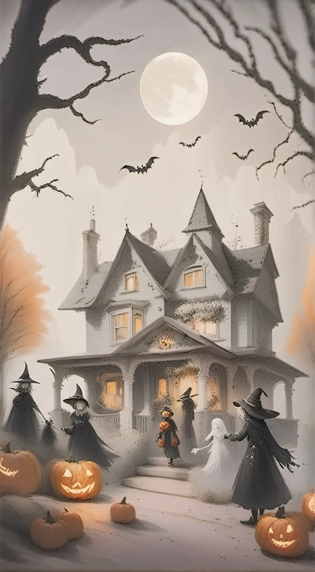 ai character: MHA HALLOWEEN background