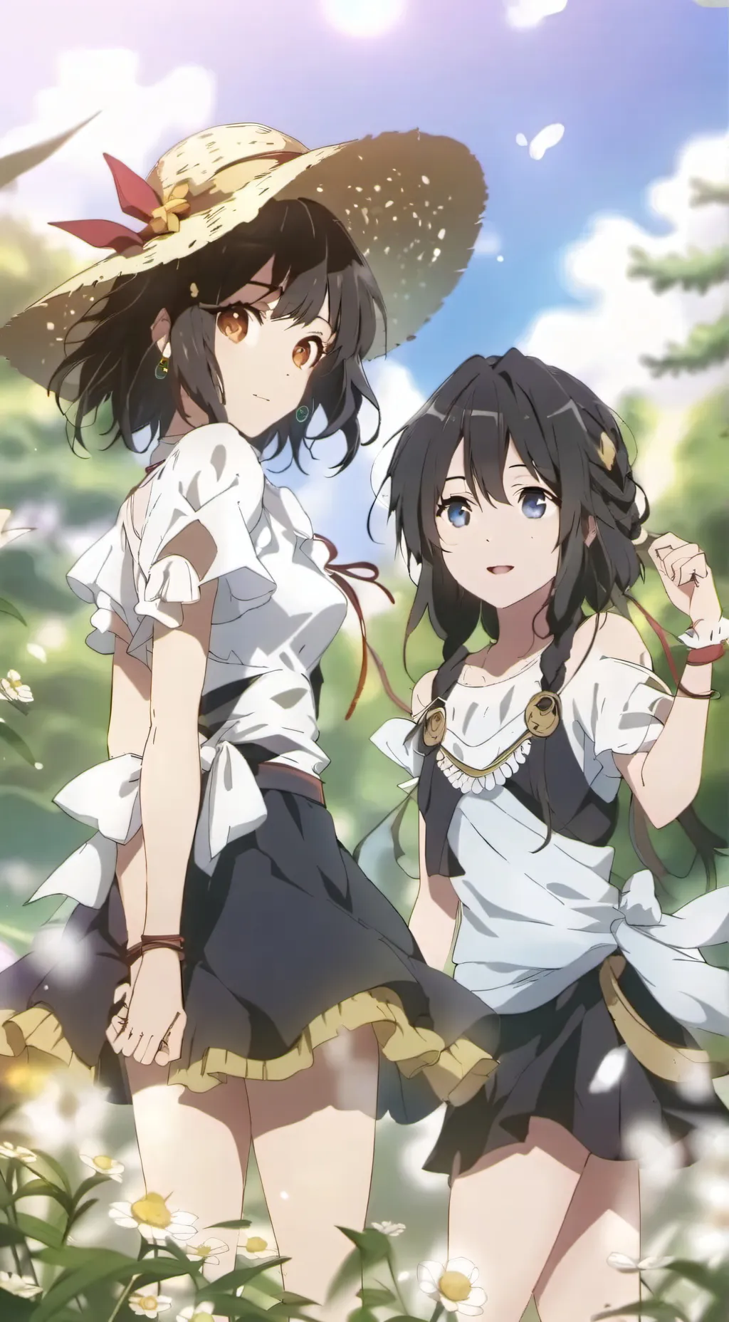 ai character: Claire y Stella background