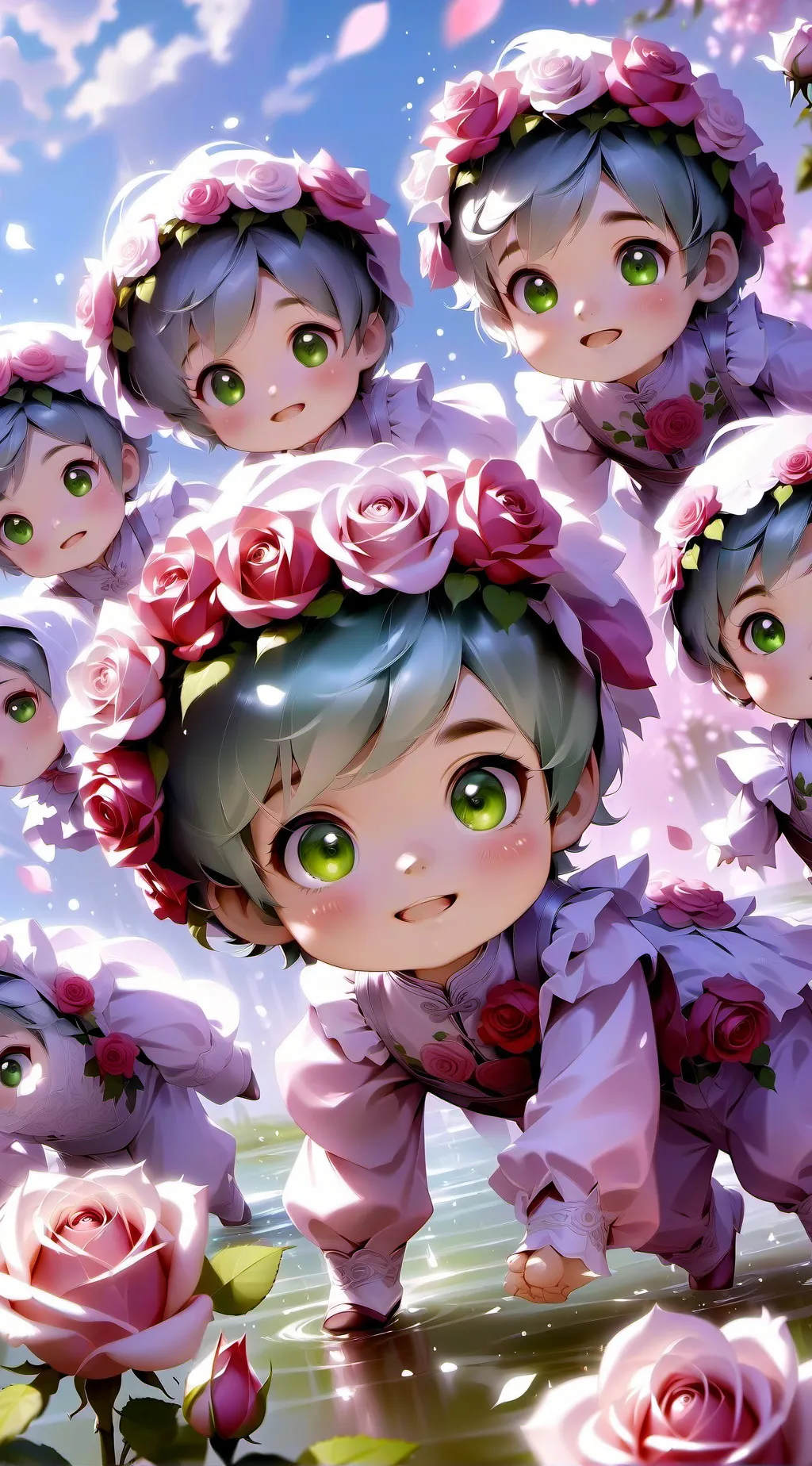 ai character: Rose babies background