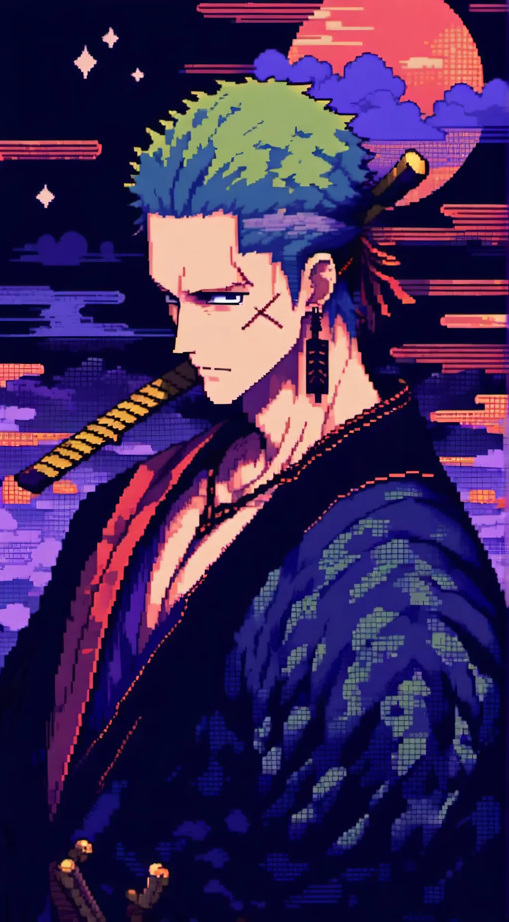 ai character: Zoro background