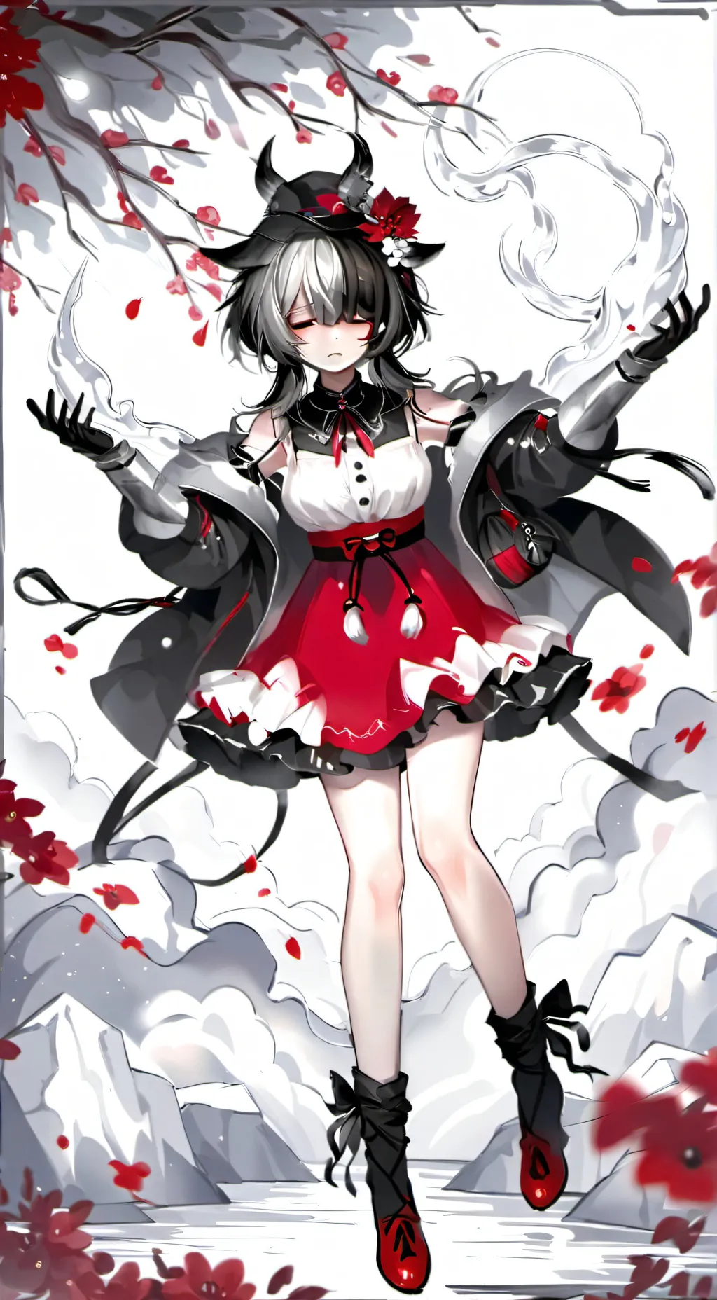 ai character: kiara💎 background