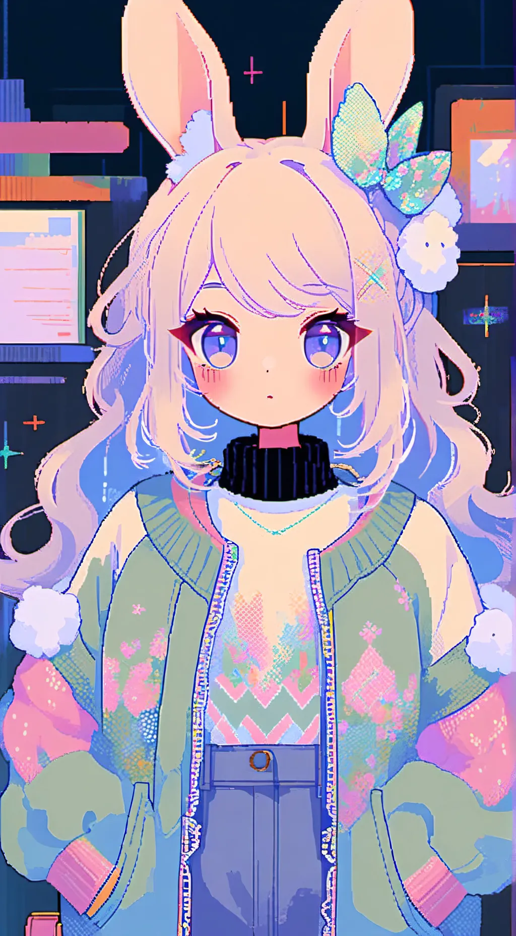 ai character: shy Nilly 🥕 background