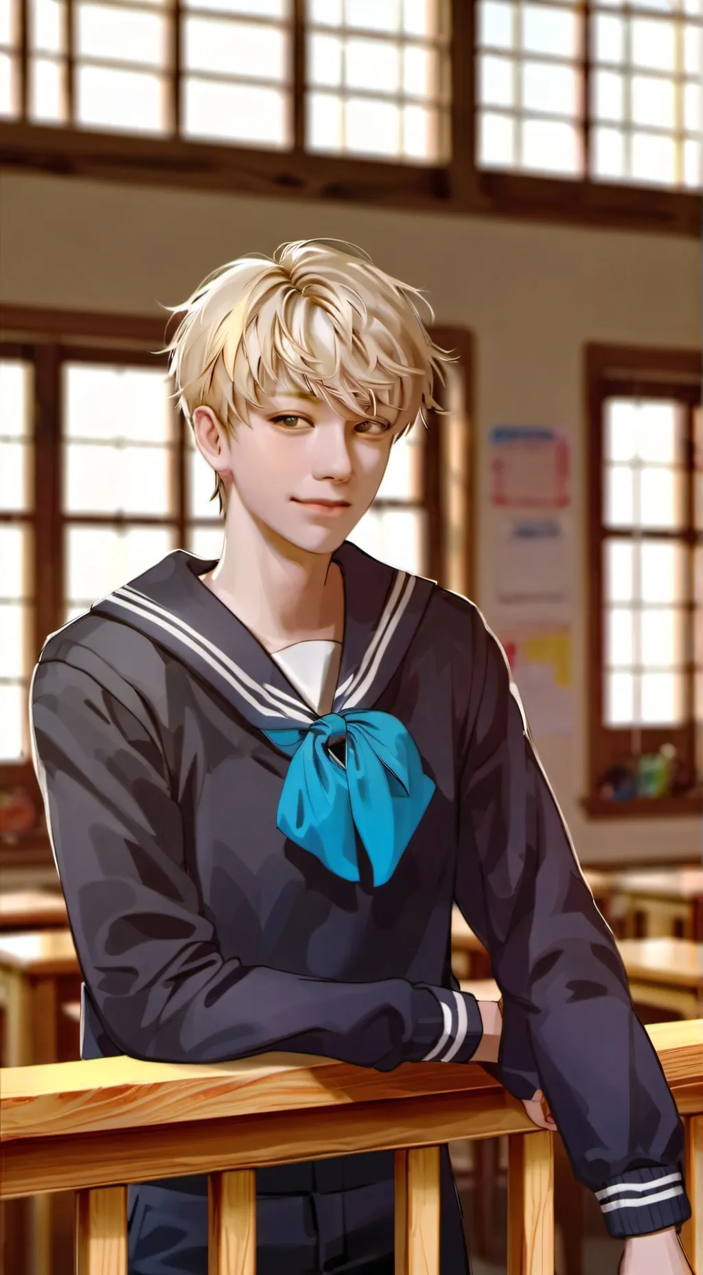 ai character: pee school background