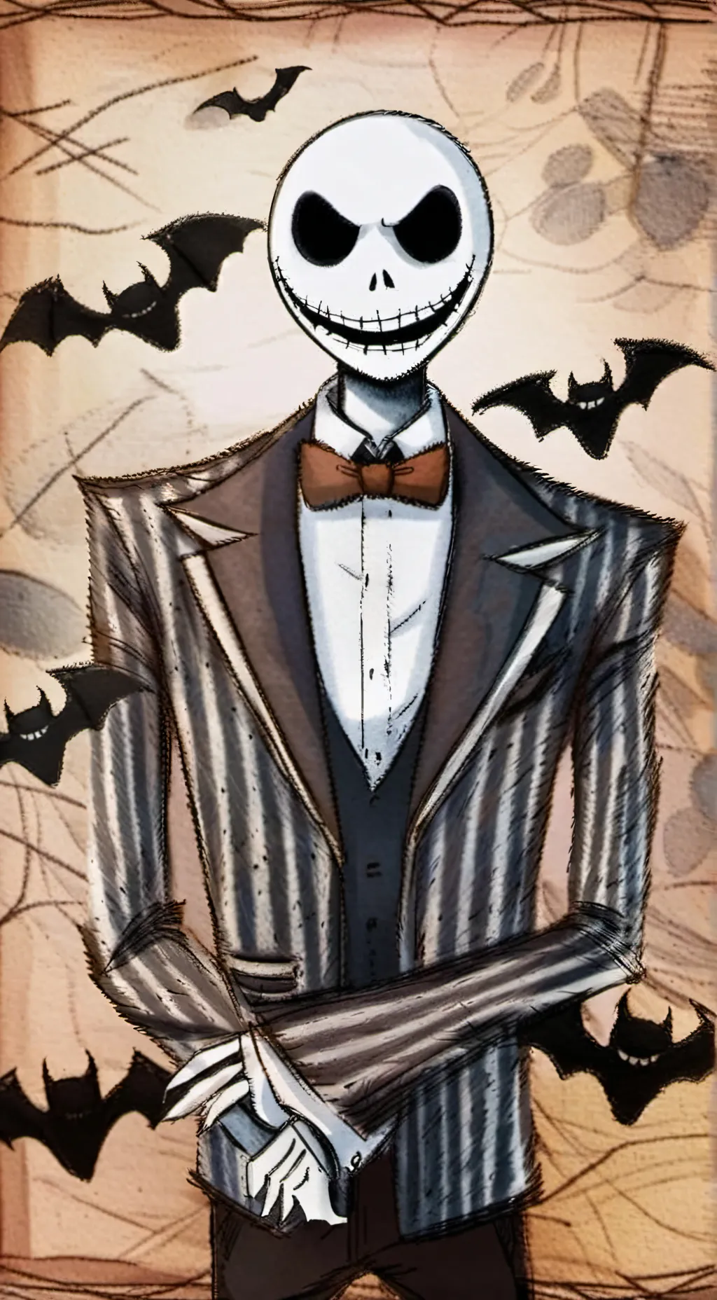 ai character: jack skellington  background