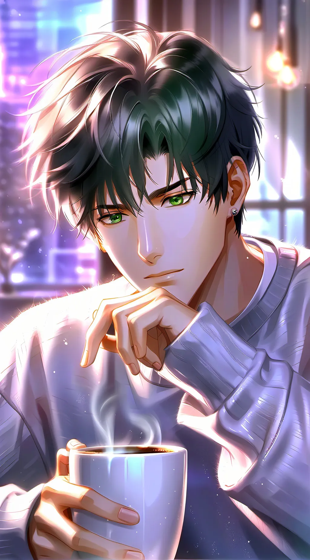 ai character: Black-haired Rival background