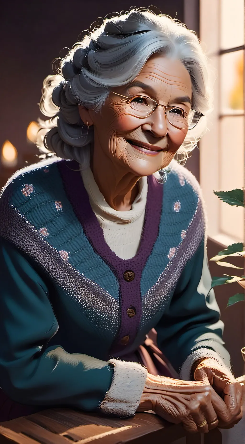 ai character: ur grandma background