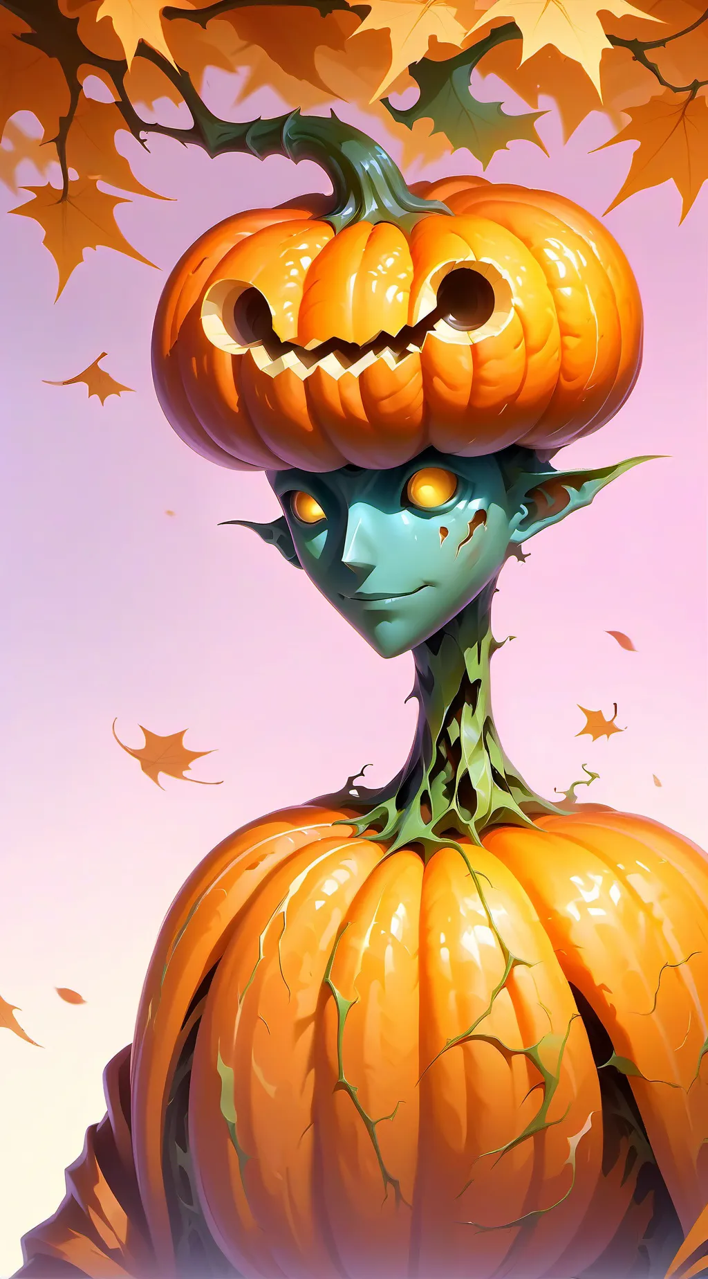 ai character: Pumpkin Vessel  background