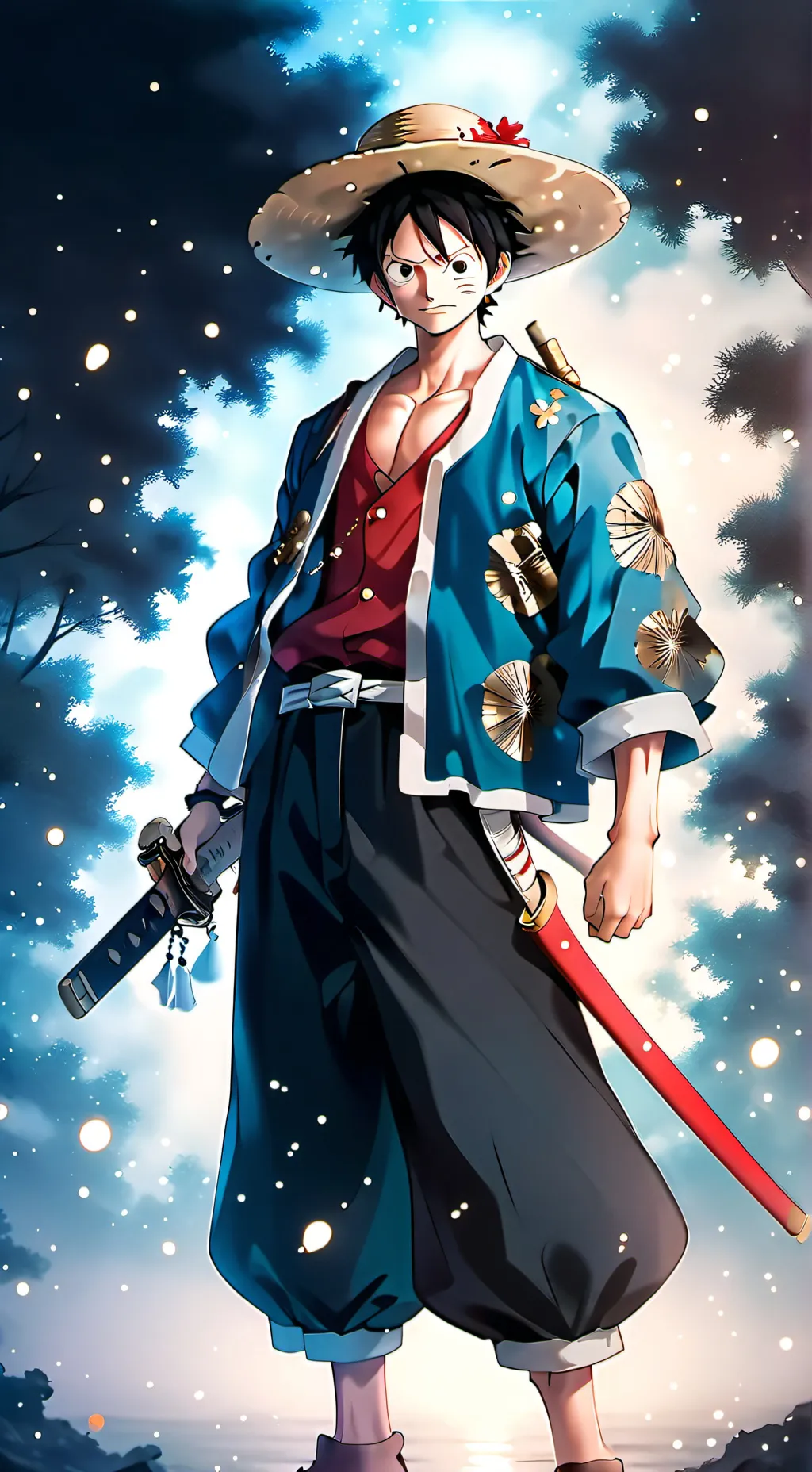ai character: Luffy background
