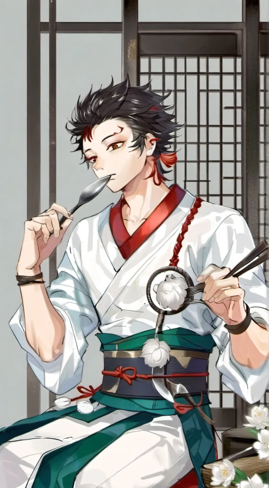 ai character: tanjiro background