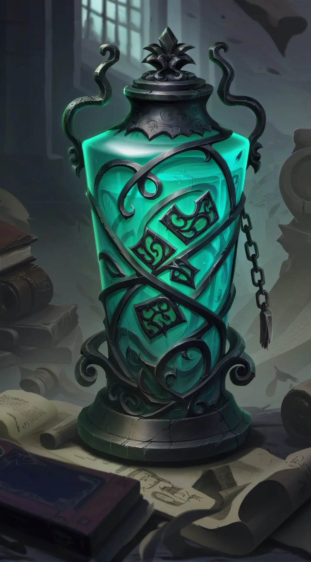 ai character: escola abandonada background