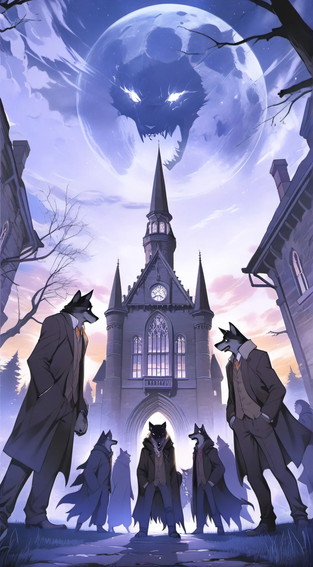 ai character: werewolf school  background