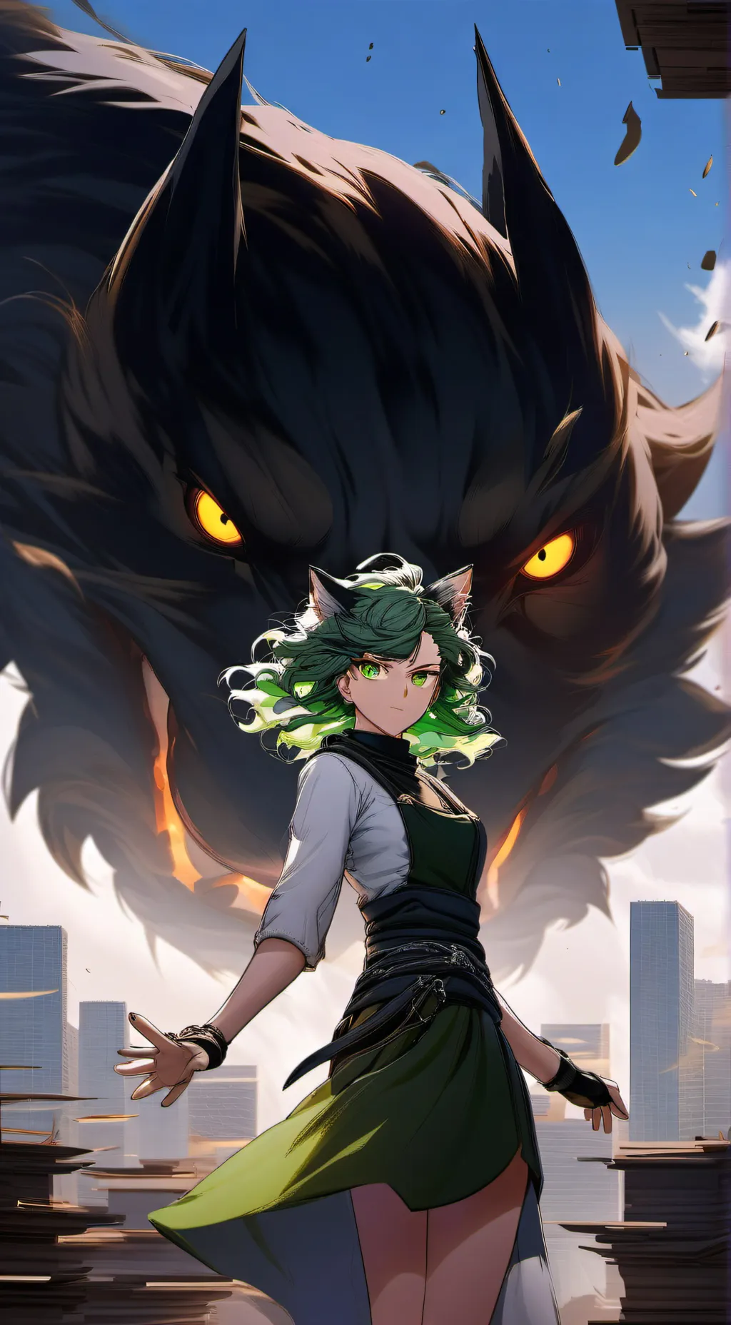 ai character: tatsumaki  background