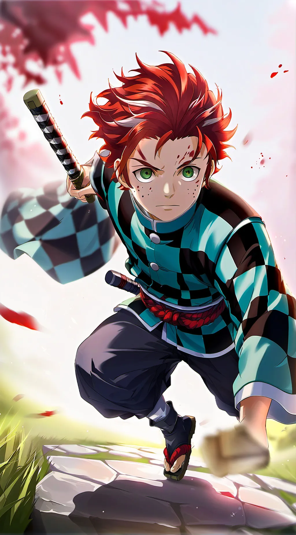 ai character: Tanjiro  background
