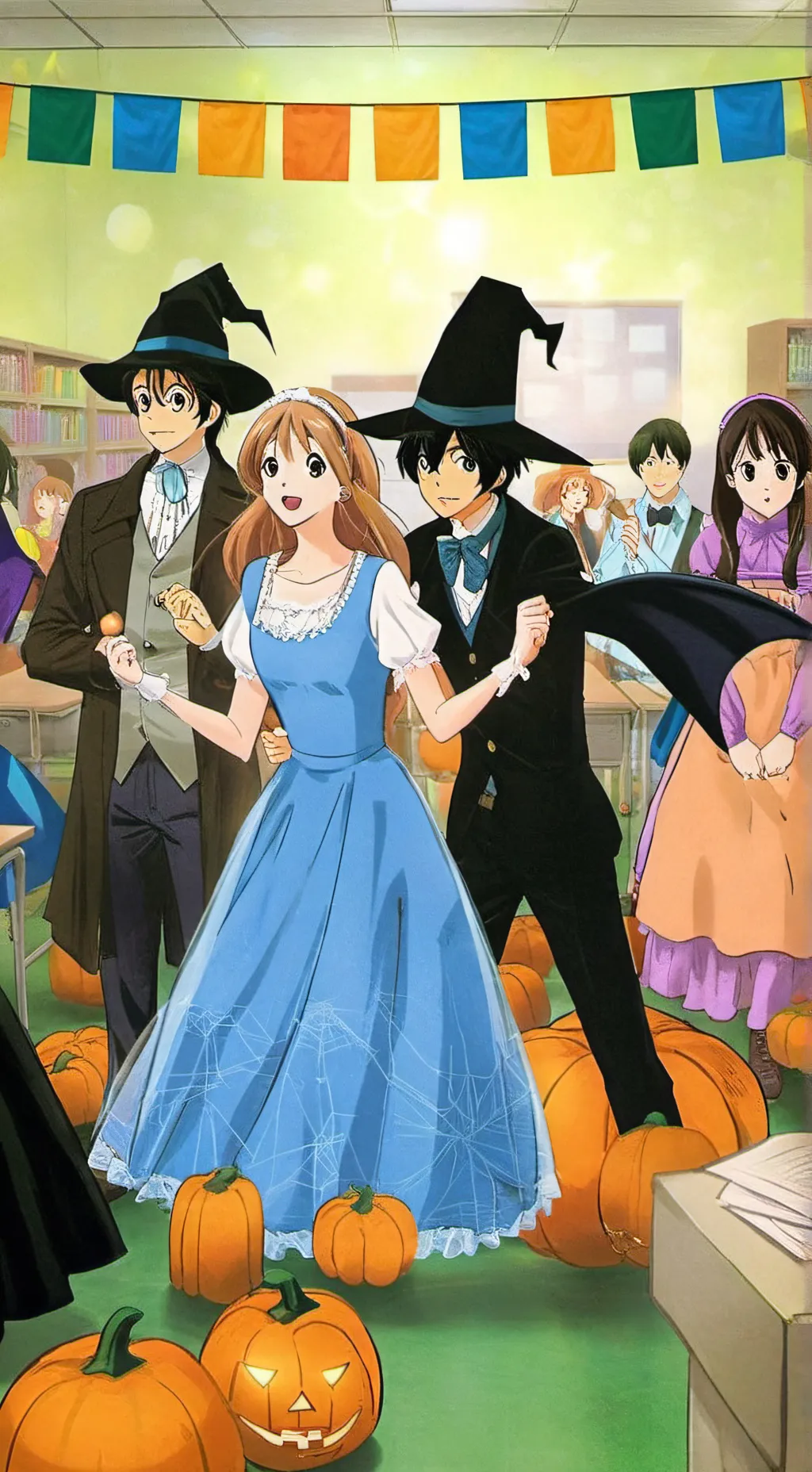 ai character: Halloween Party background