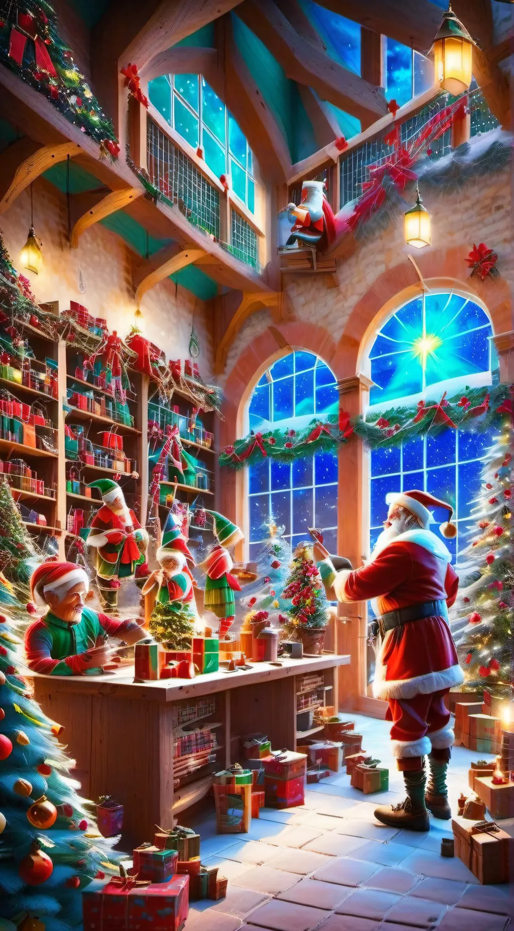 ai character: père-Noël  background