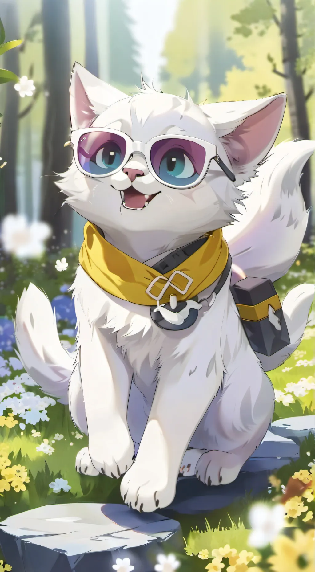 ai character: meowie  background