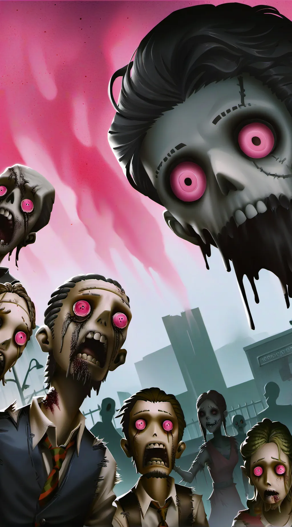 ai character: Mha zombie background