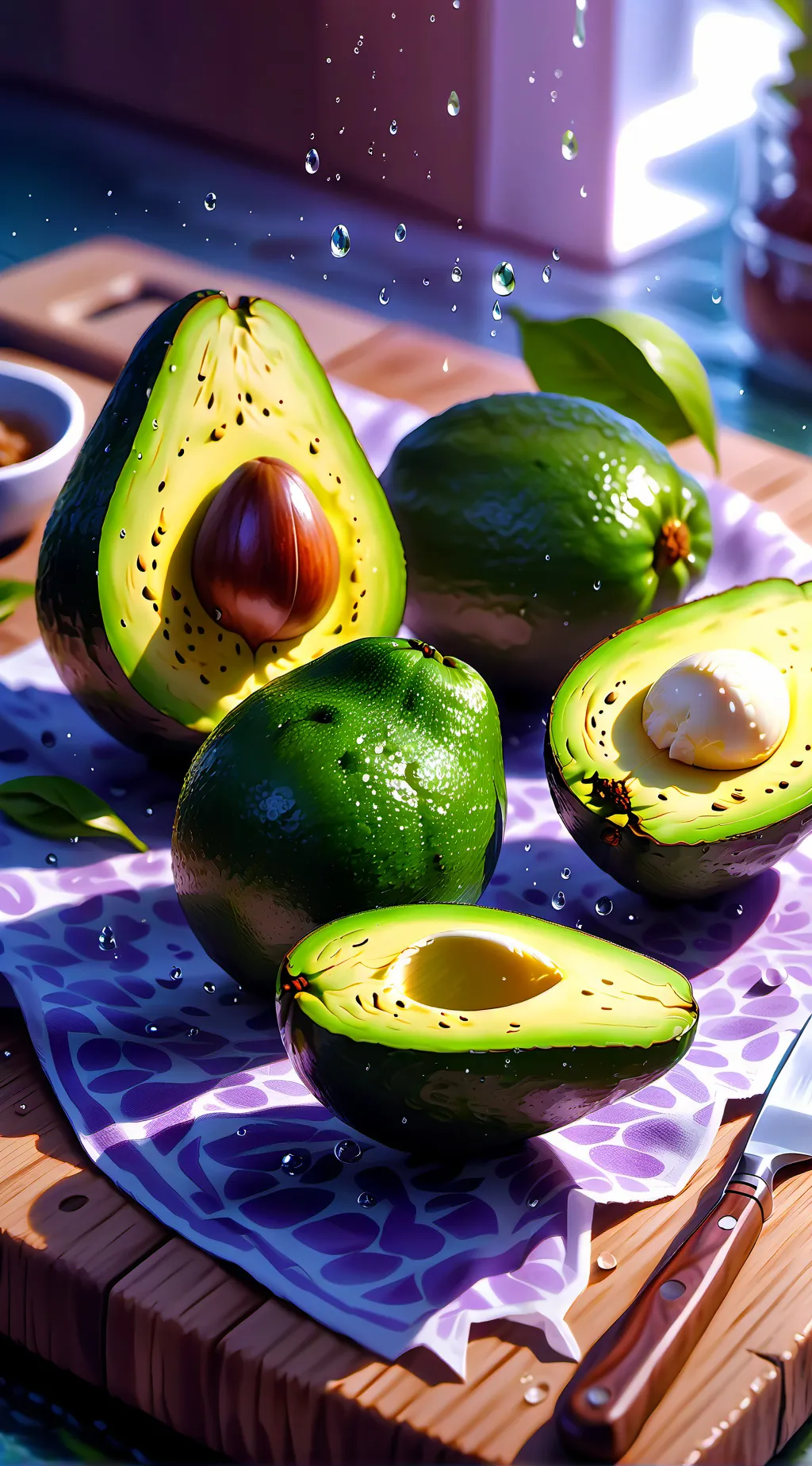 ai character: Avocado playz background