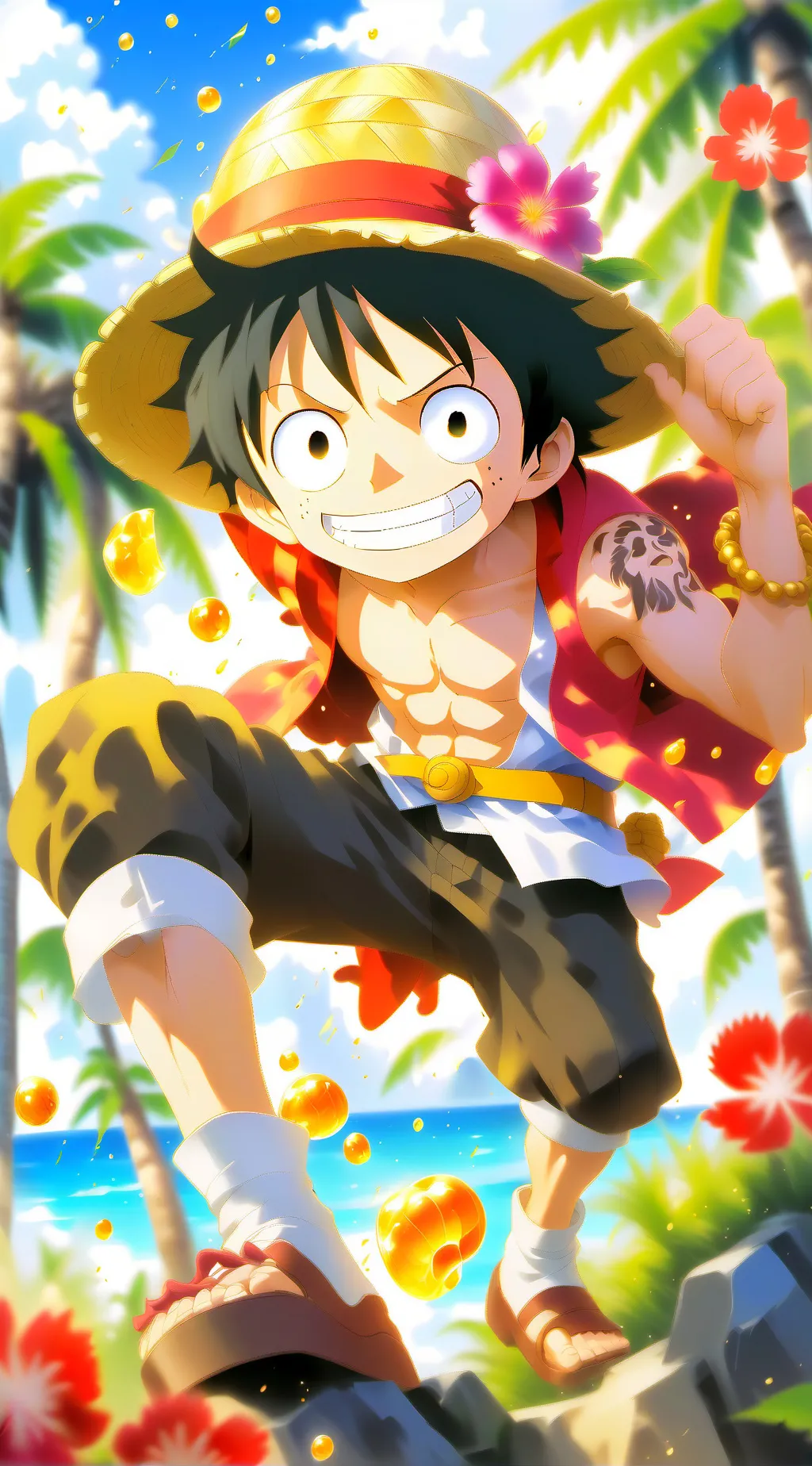 ai character: Luffy background