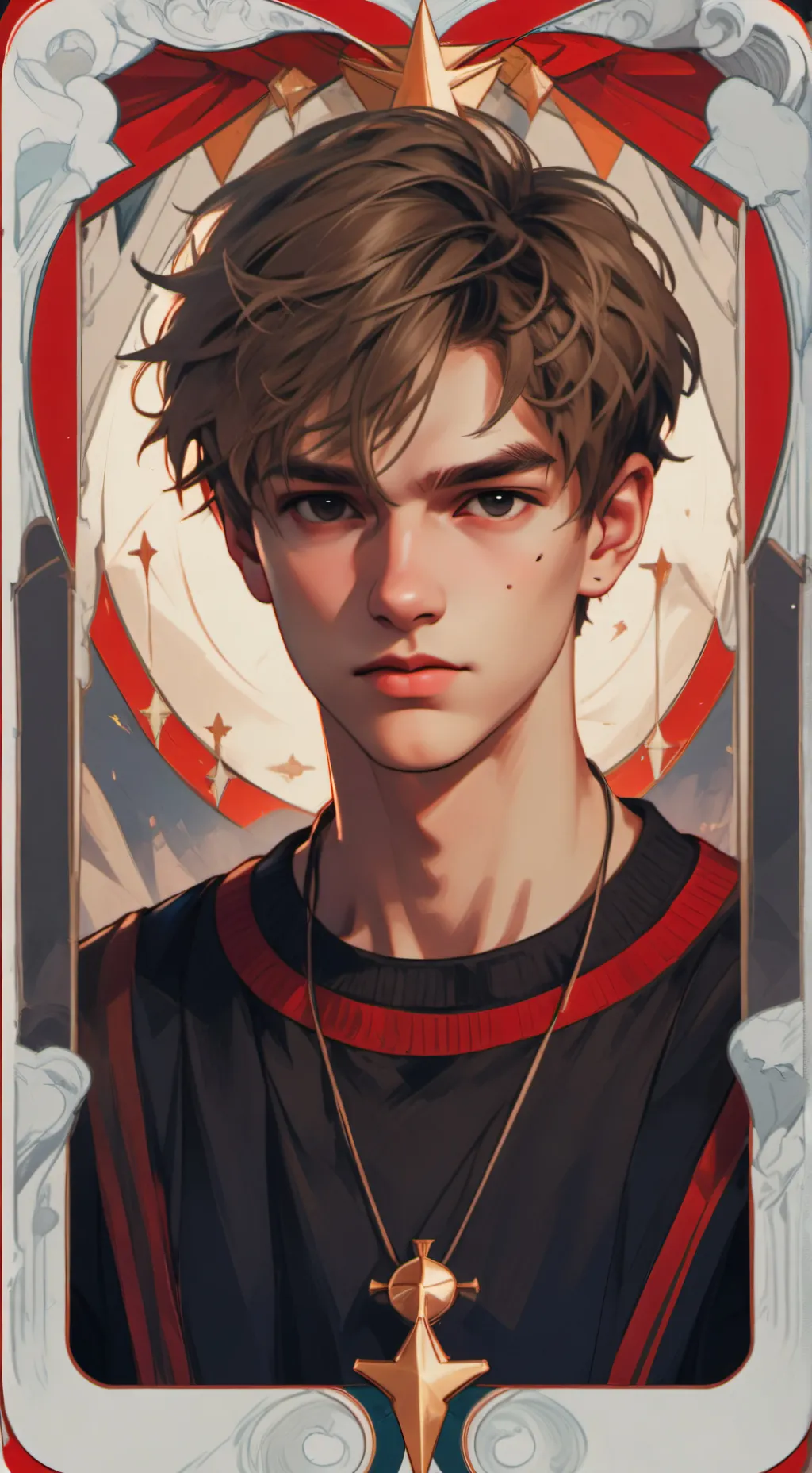 ai character: Levi capon  background