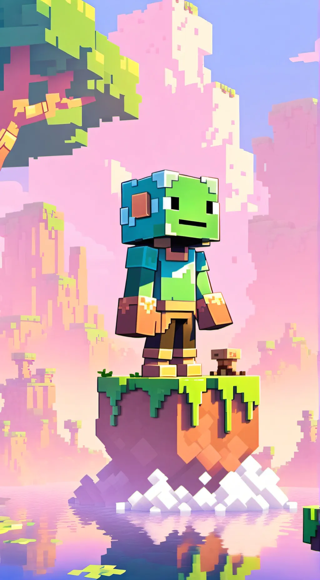 ai character: grox and u froggyd background