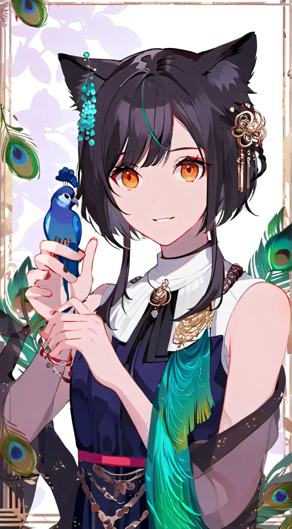 ai character: Peacock Spirit Fel background