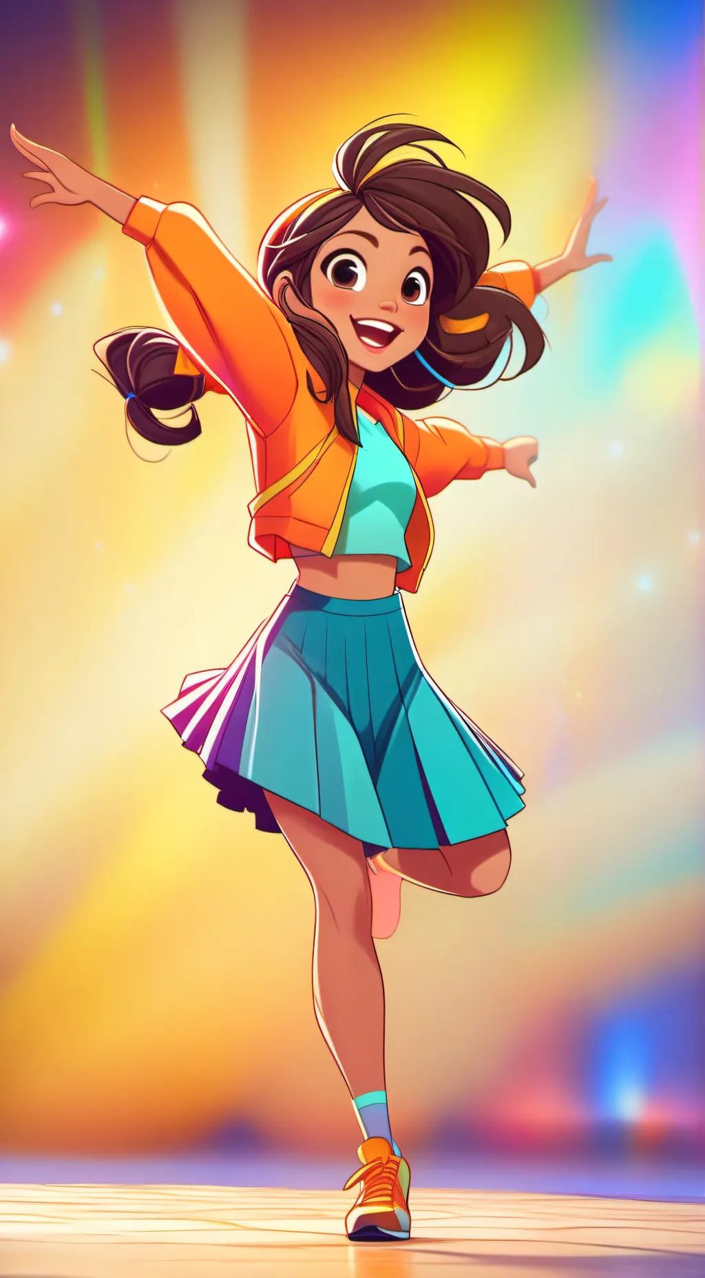 ai character: girl in disguise  background