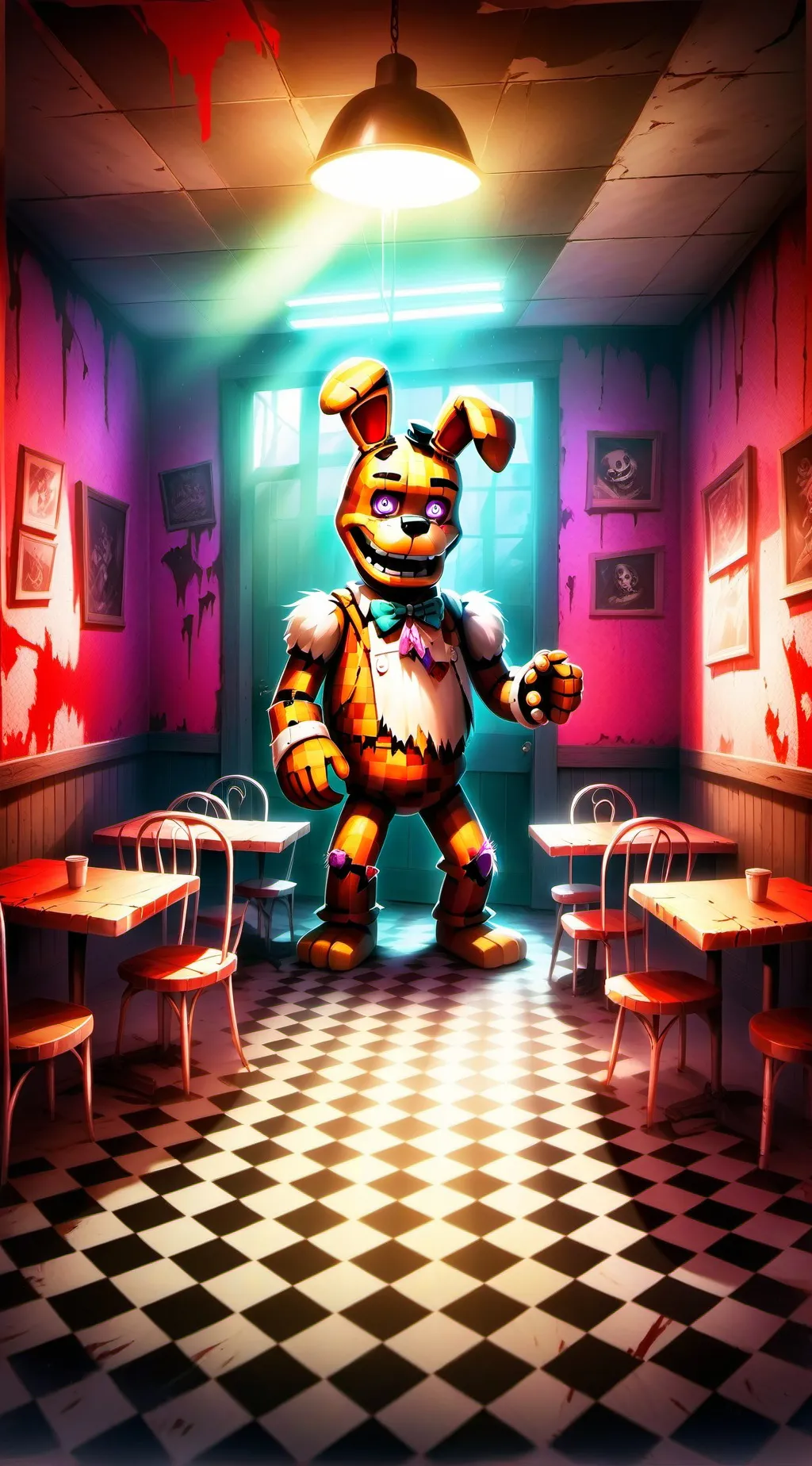 ai character: Fnaf but Pp￼ background