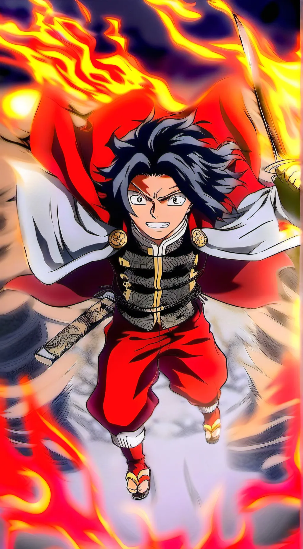 ai character: Kyojuro Rengoku background