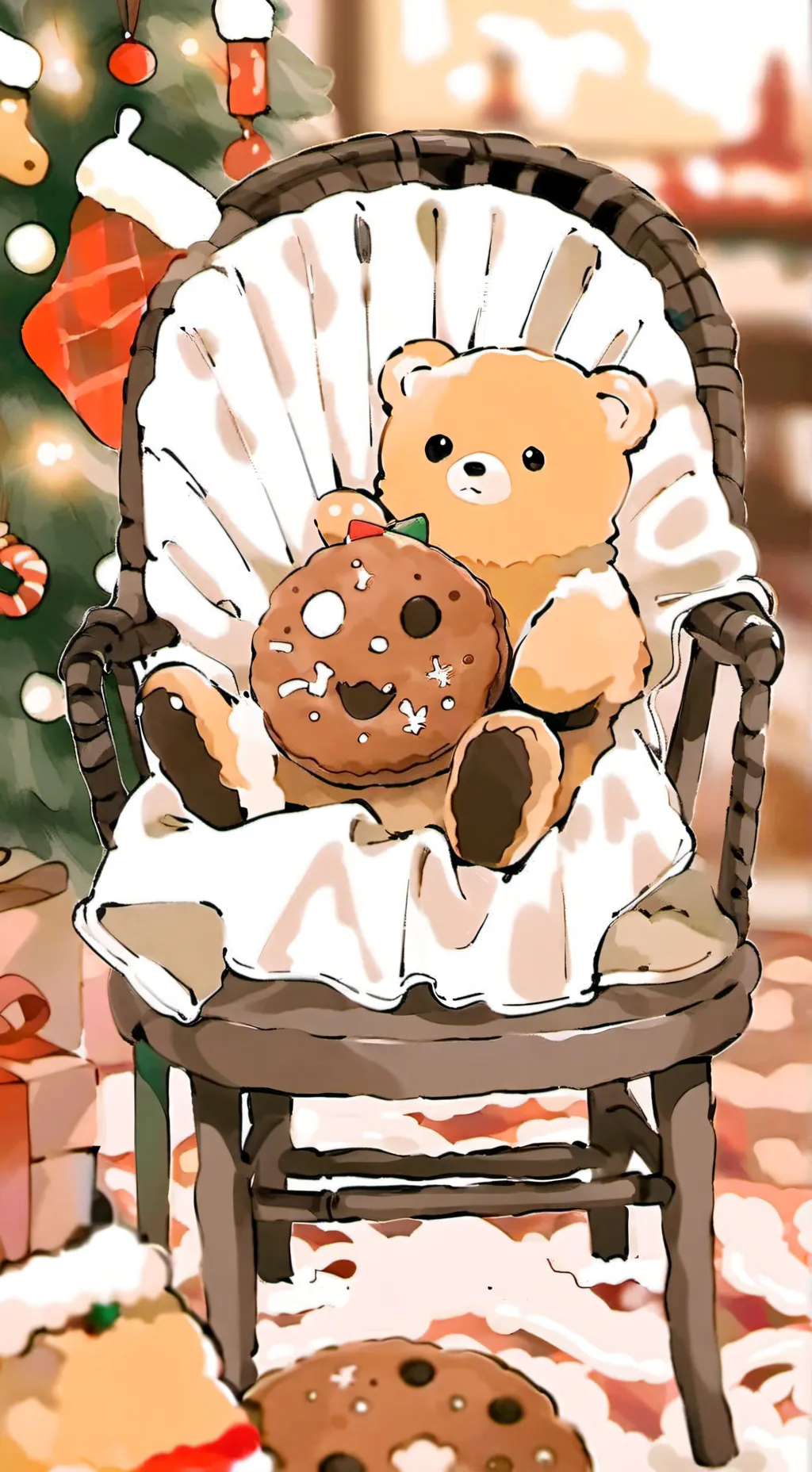 ai character: <RISING HERO XMAS> background