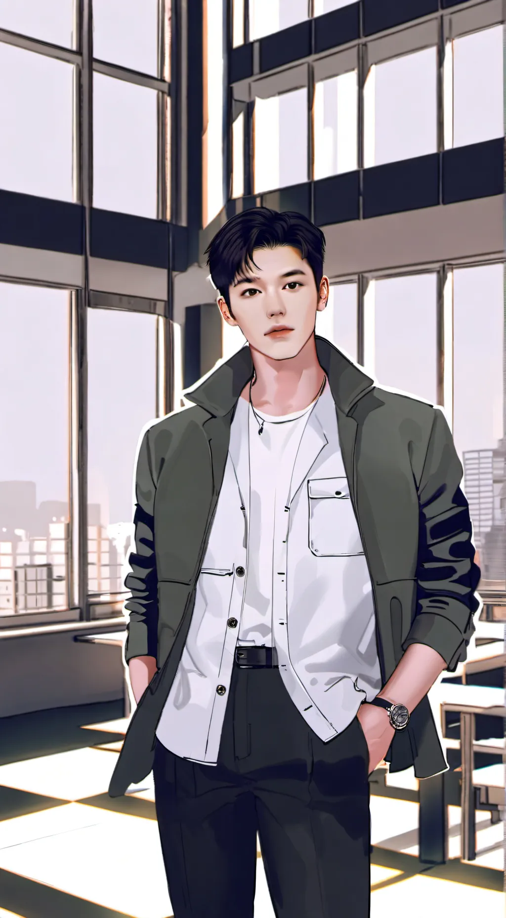 ai character: Dexter background