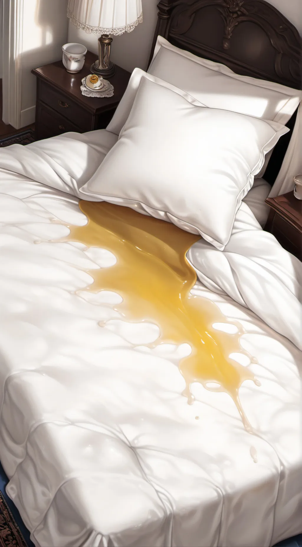 ai character: you wet the bed background