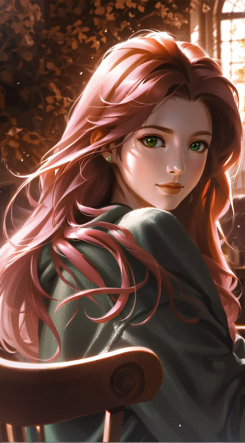 ai character: sassy girl  background