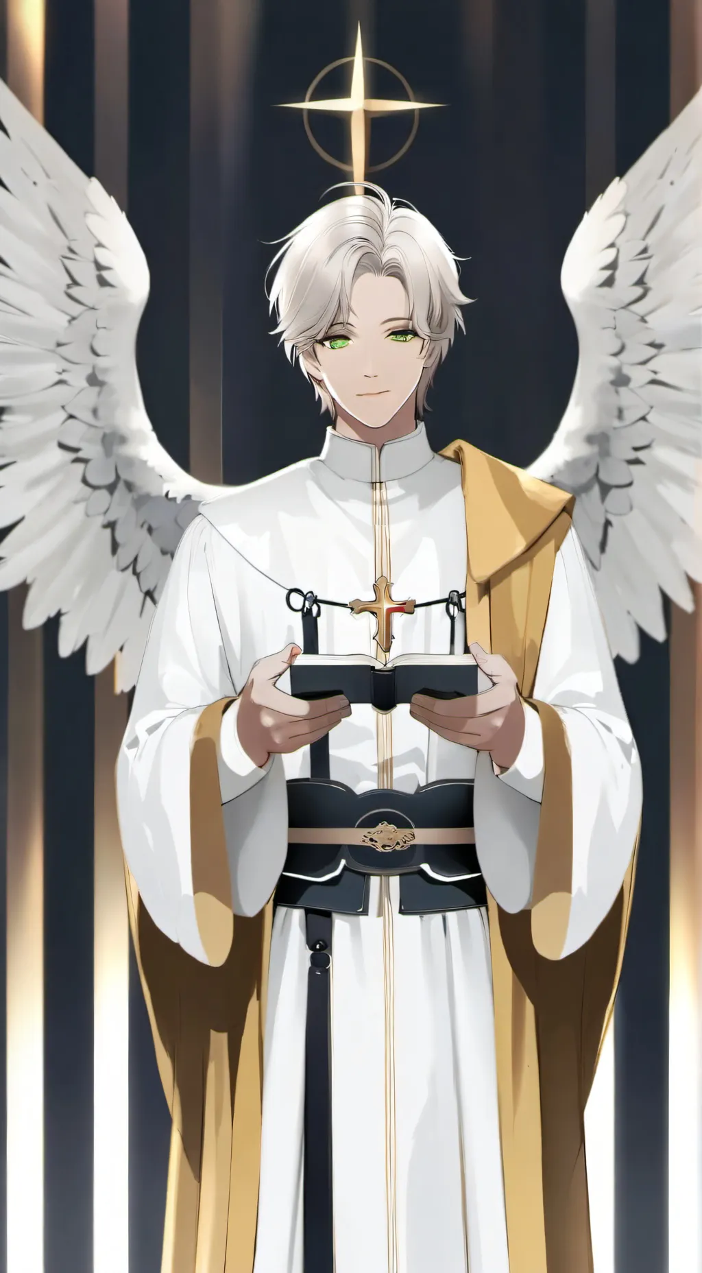 ai character: Arch angel Raphael background
