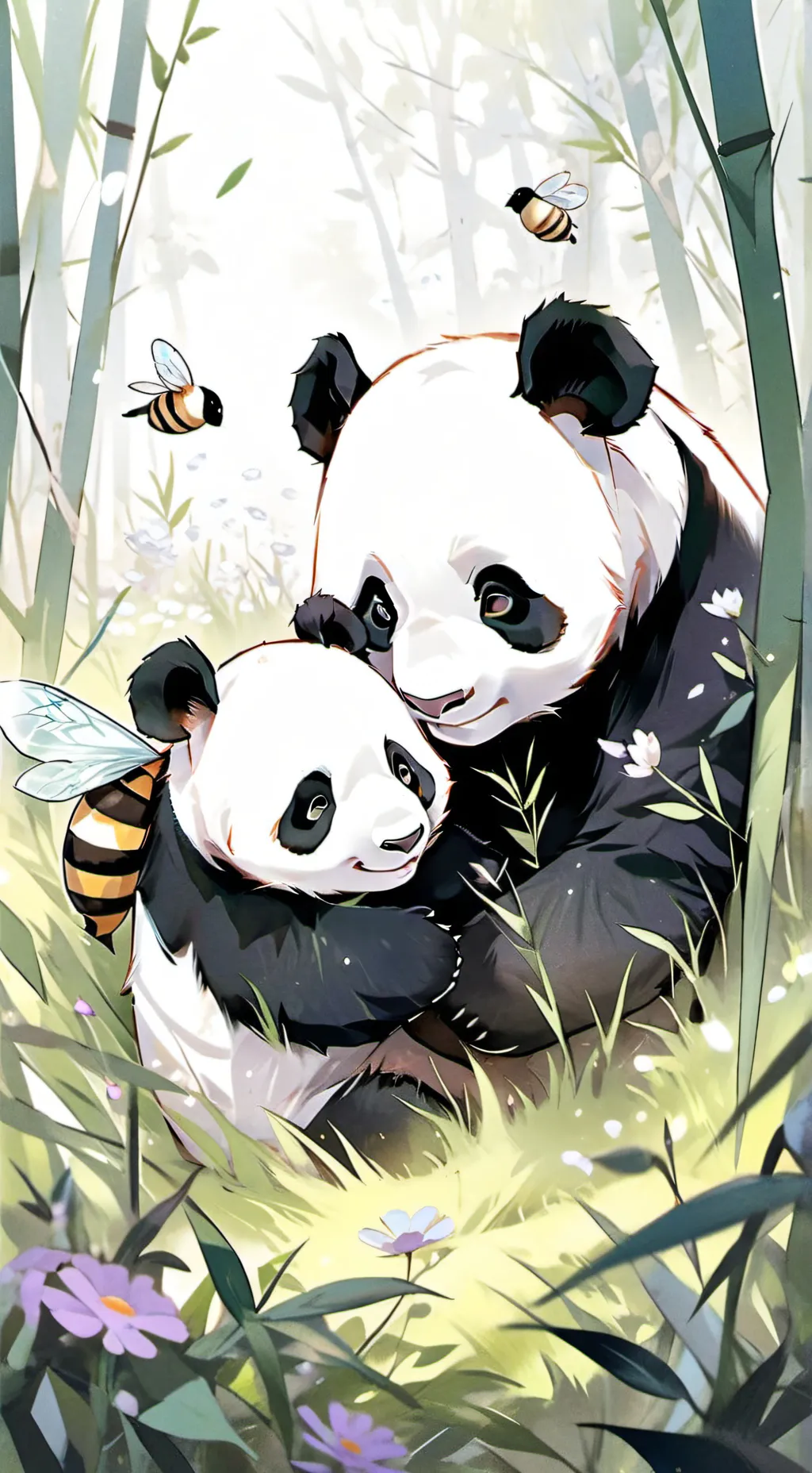 ai character: honeybear background