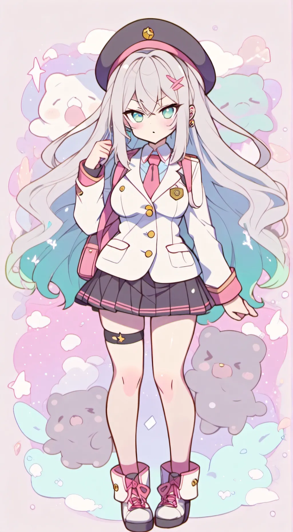 ai character: Celosita 😡🩷 background