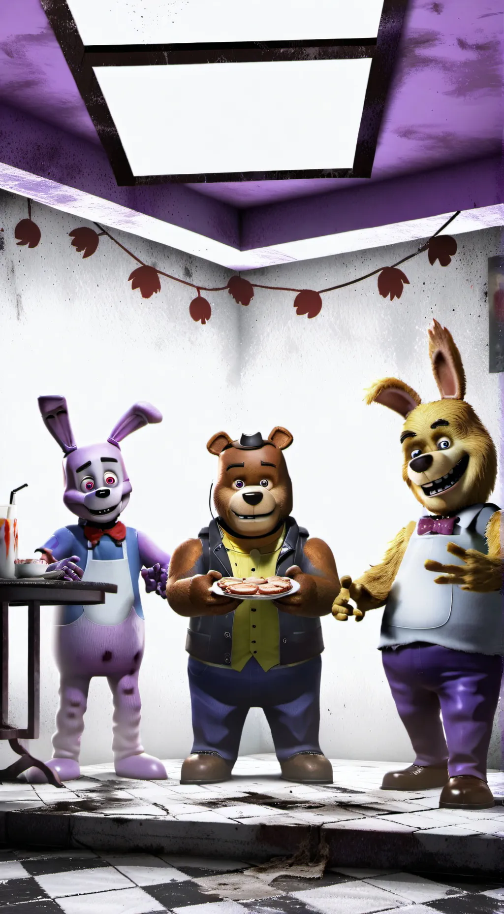 ai character: Bonnie Freddy  background