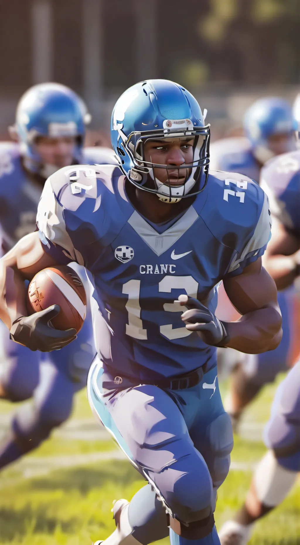 ai character: Varsity football background