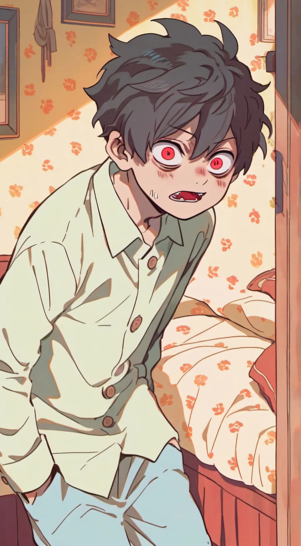 ai character: Turned into demon background