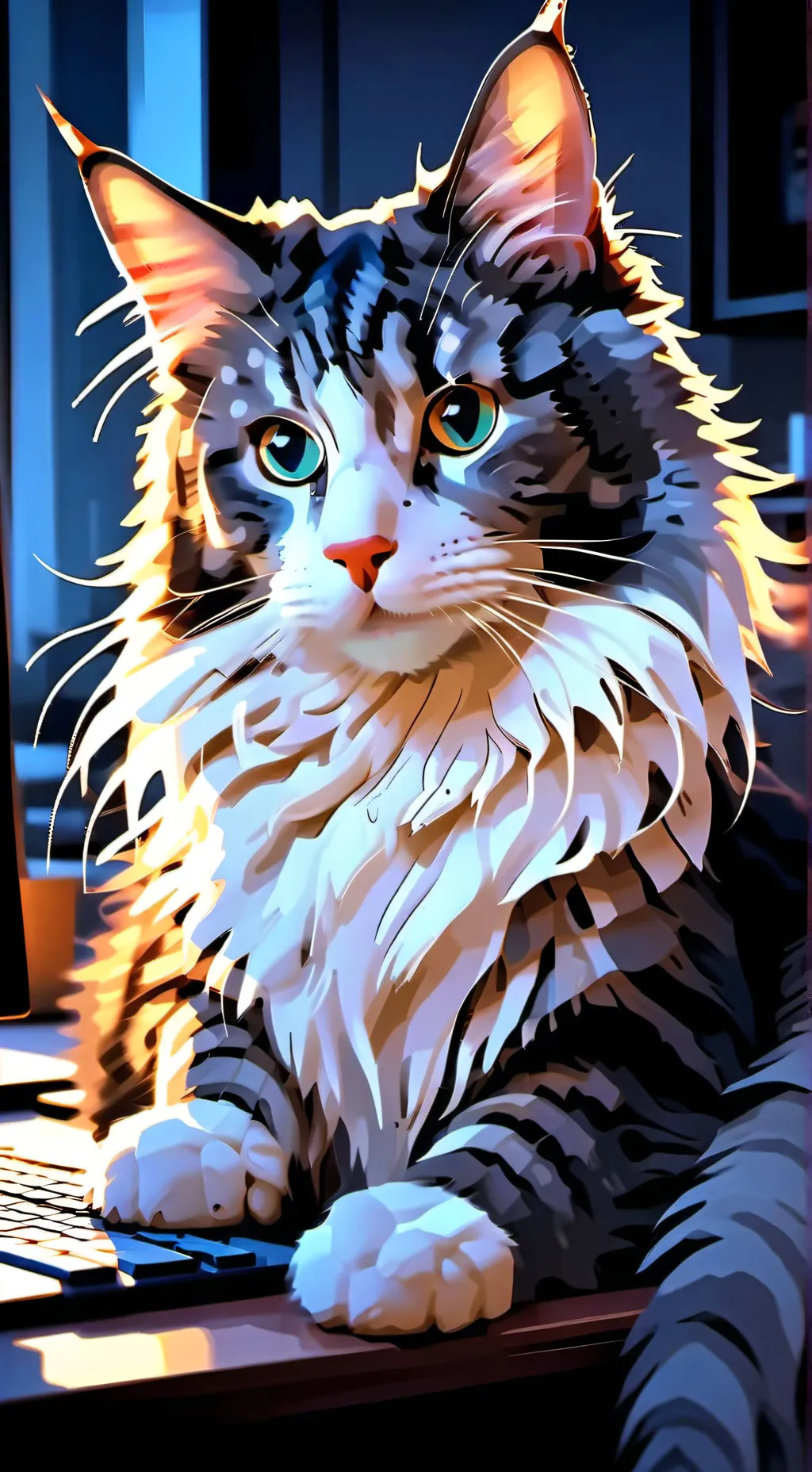 ai character: Pixel background