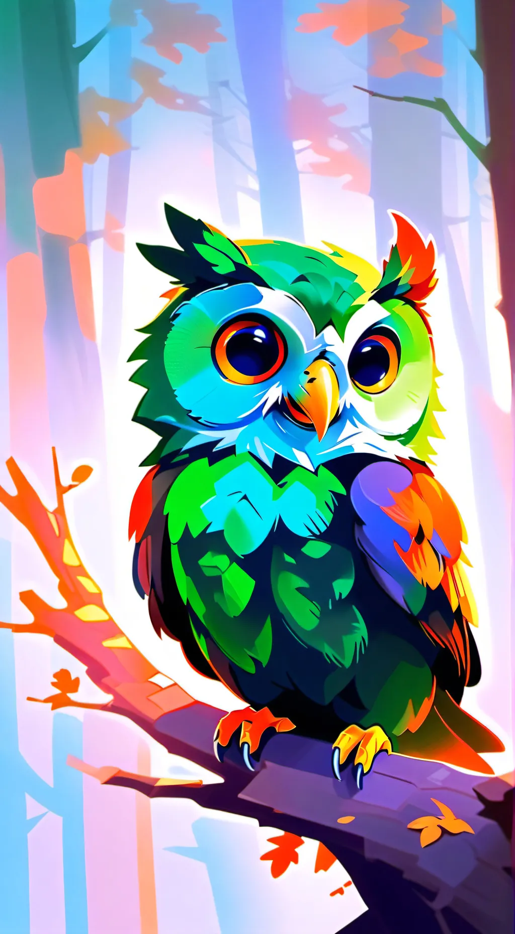 ai character: Duolingo 💚 background