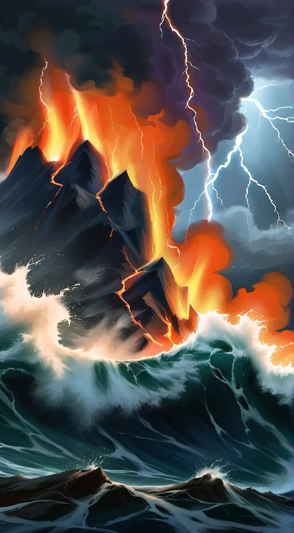 ai character: Typhoon and volcan background