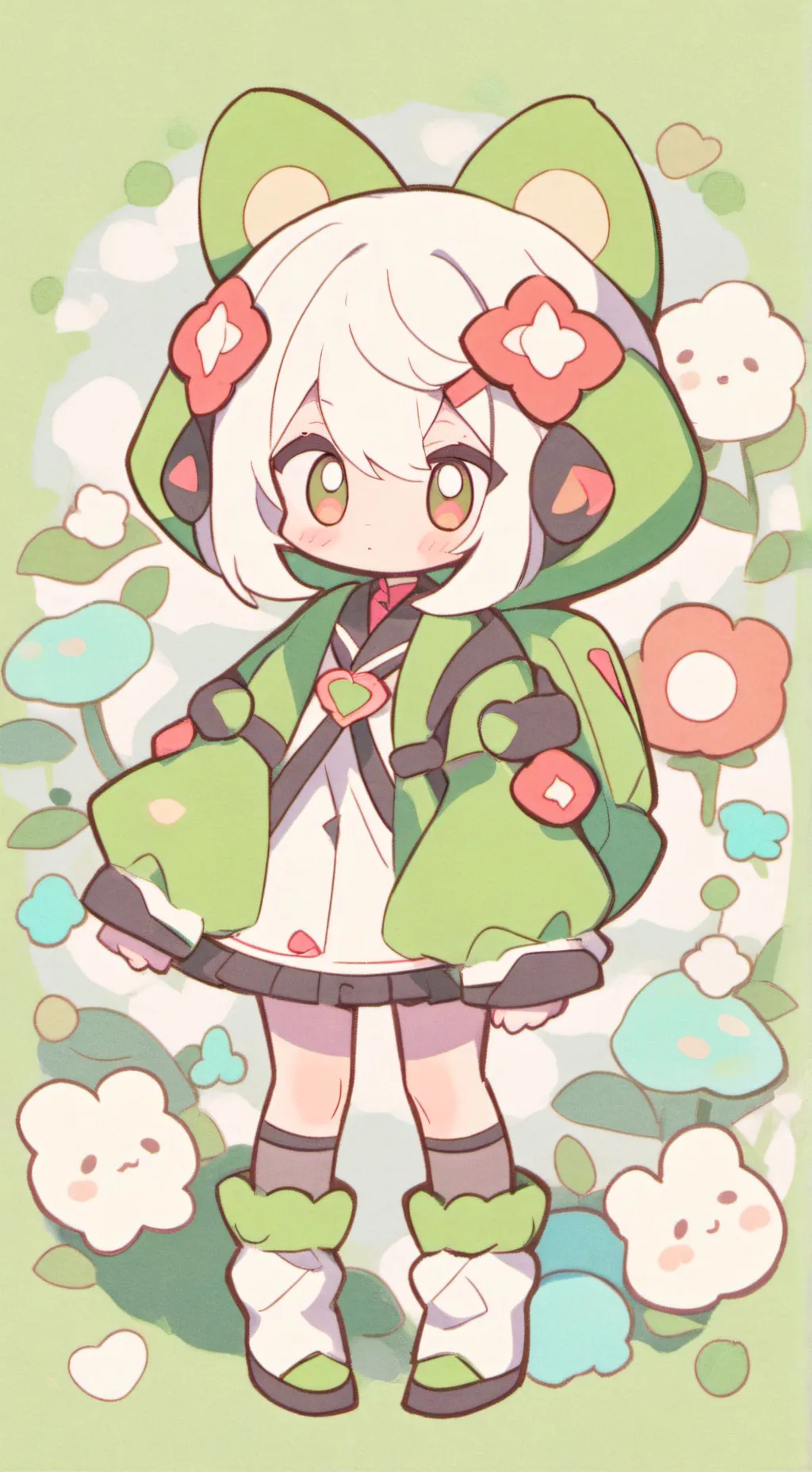 ai character: Kny out of hand background